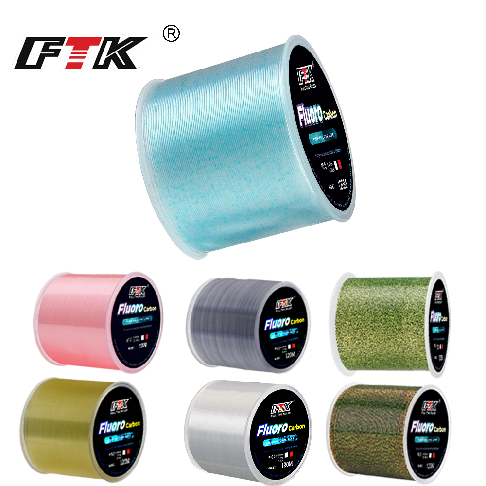 Fluorocarbon Line - FTK 120 m Unsichtbare Angelschnur Speckle