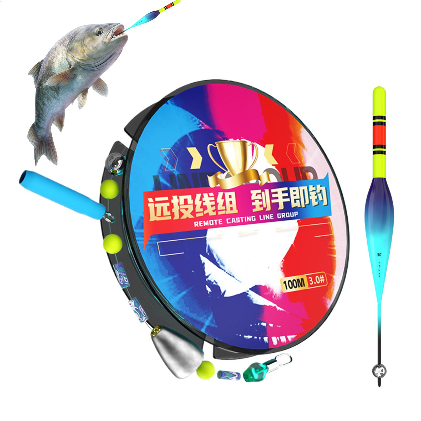 Saltwater Line - Angelbojen-Set mit automatischer Schnurführung, 100 m,