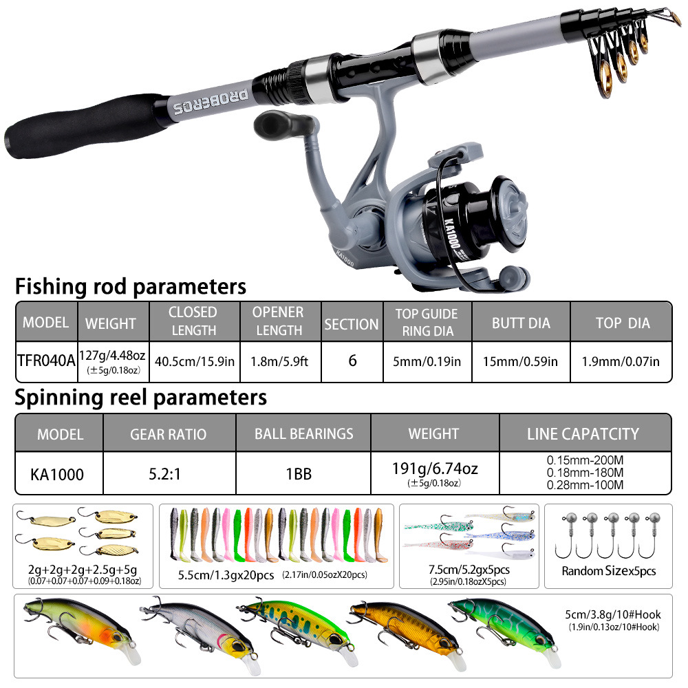 Tragbares Teleskop-Angelruten- – Freshwater Line Bewertung und Preis