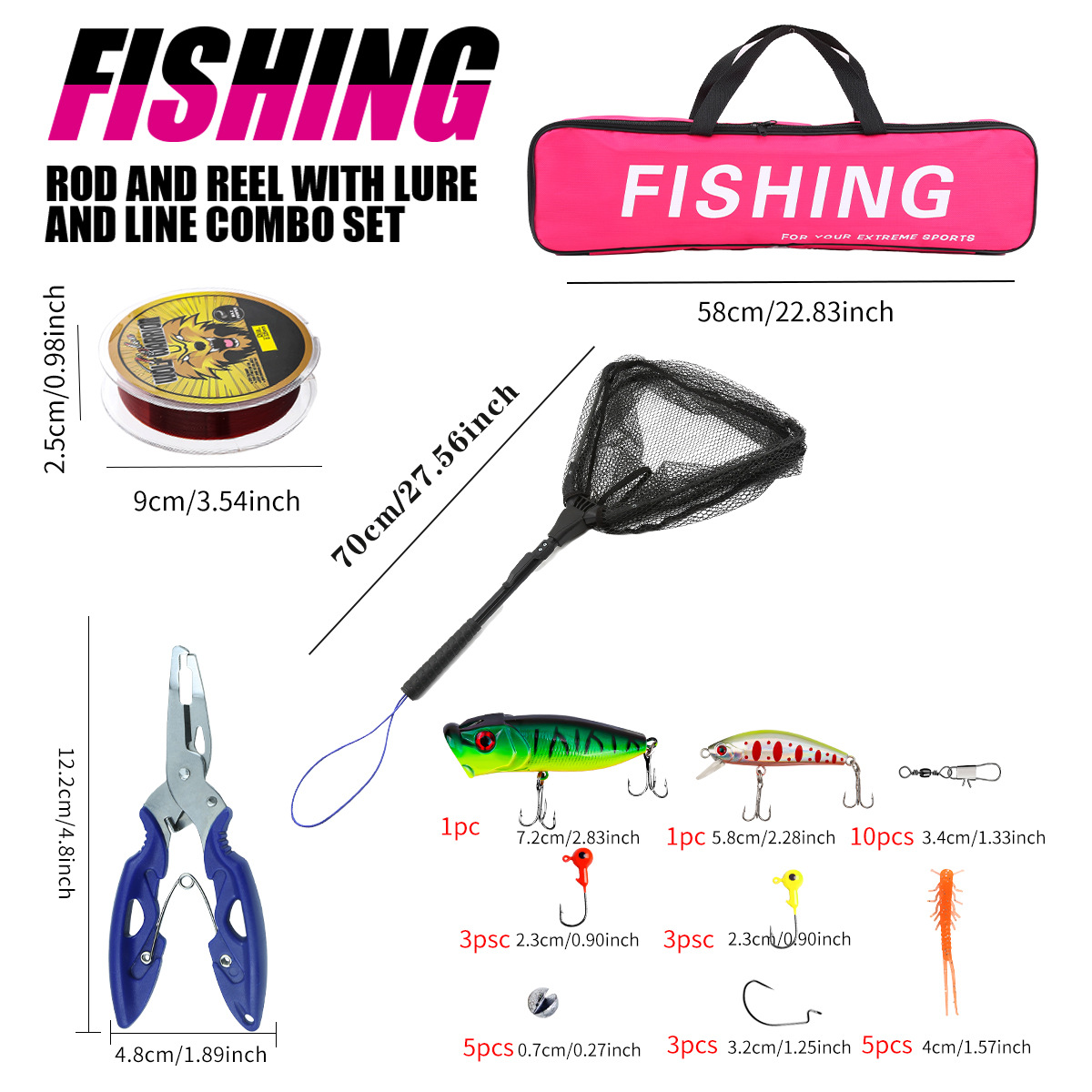 Angelruten-Set Komplettset mit – Fishing Line Spooler Bewertung und Preis